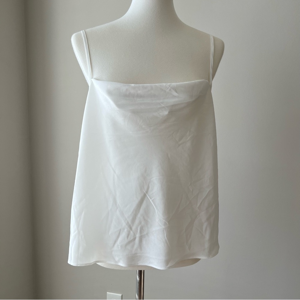 Topshop White Cowl Neck Cami Tank Top